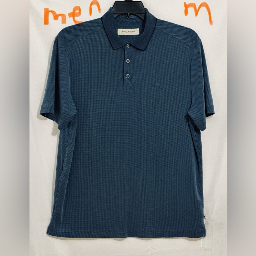 MENS BLUE TOMMY BAHAMA COTTON POLO